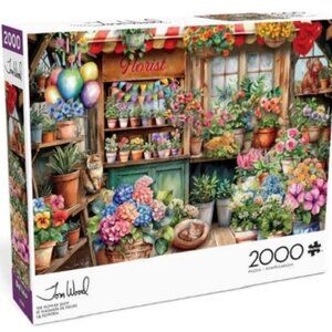 Buffalo Jigsaw Puzzle 2000 Pieces Tom Wood The Flower Shop Poster 38.5" x 26.5"
